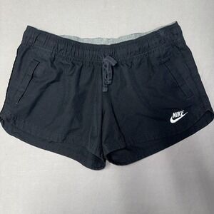Nike Women's Sportswear Vintage Gym Shorts XL 16-18 Y2K Black Front Pockets (24)